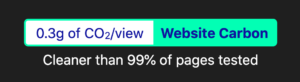 Website carbon badge in dark colours